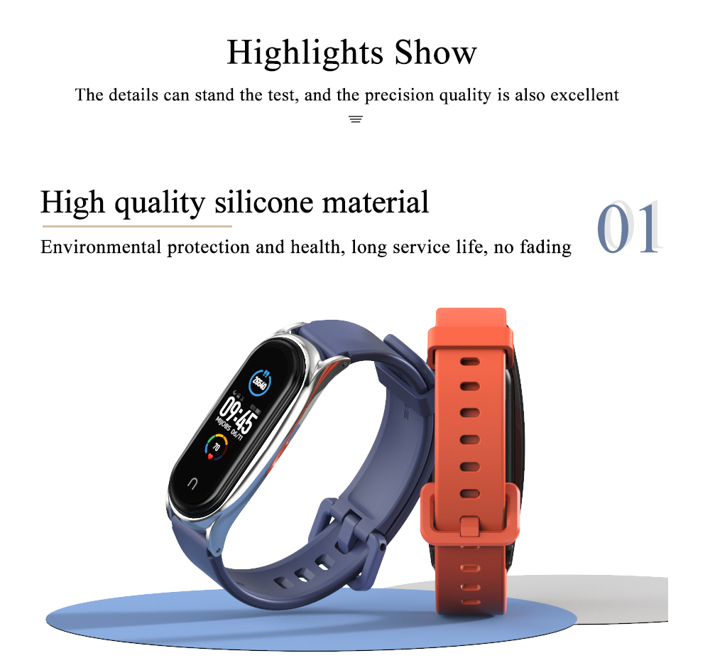 Mi Band 10 9 8 7 6 5 Smart Bracelet for Mi Band 9 Strap Silicone Correa for Xiaomi Band 8 Pulseira Wristband Miband 10