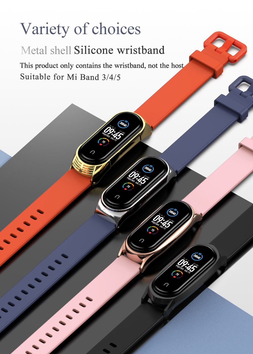 Mi Band 10 9 8 7 6 5 Smart Bracelet for Mi Band 9 Strap Silicone Correa for Xiaomi Band 8 Pulseira Wristband Miband 10