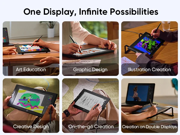 XPPen Artist 12 3rd 11.9-inch Graphics Monitor with X4 Smart Stylus 2 Dials 8 Keys Foldable Stand for Drawing Design Kids Gifts