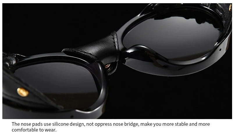 46311 Steam Punk Oval Windproof Goggle Sunglasses Vintage Men Women Shades UV400 Vintage Glasses