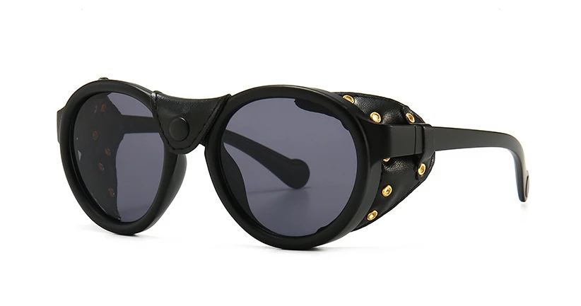 46311 Steam Punk Oval Windproof Goggle Sunglasses Vintage Men Women Shades UV400 Vintage Glasses