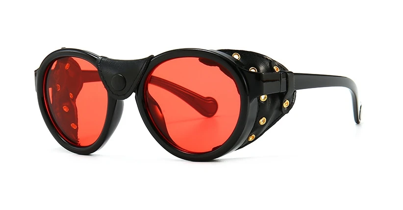 46311 Steam Punk Oval Windproof Goggle Sunglasses Vintage Men Women Shades UV400 Vintage Glasses