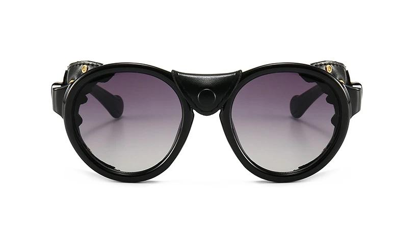 46311 Steam Punk Oval Windproof Goggle Sunglasses Vintage Men Women Shades UV400 Vintage Glasses