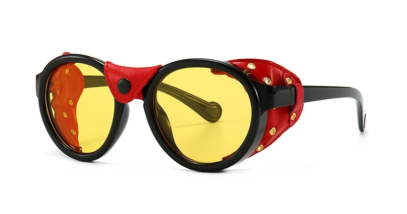 46311 Steam Punk Oval Windproof Goggle Sunglasses Vintage Men Women Shades UV400 Vintage Glasses