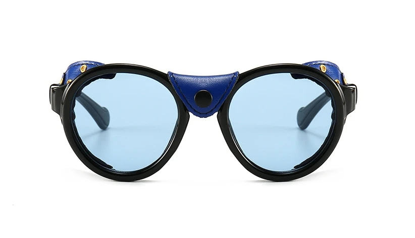 46311 Steam Punk Oval Windproof Goggle Sunglasses Vintage Men Women Shades UV400 Vintage Glasses
