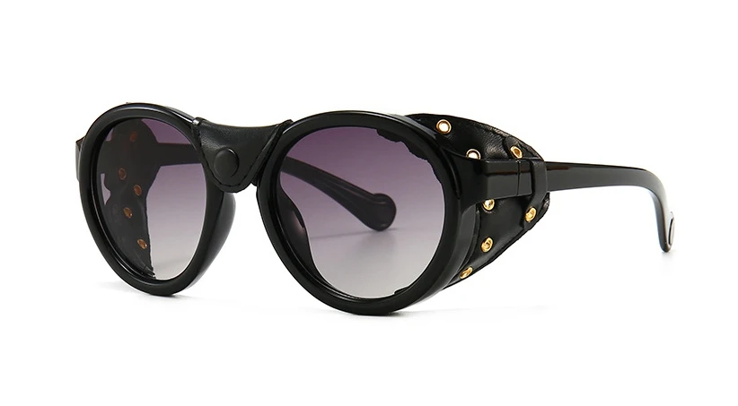 46311 Steam Punk Oval Windproof Goggle Sunglasses Vintage Men Women Shades UV400 Vintage Glasses