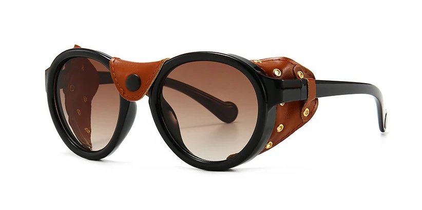 46311 Steam Punk Oval Windproof Goggle Sunglasses Vintage Men Women Shades UV400 Vintage Glasses