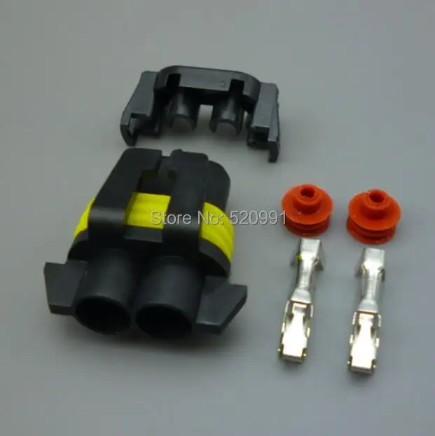 shhworldsea 2sets 2pin waterproof 9006 H11 9005 HB3 HB4 Headlight Fog Light Connector Plug Cable Socket Connector Repair Kit