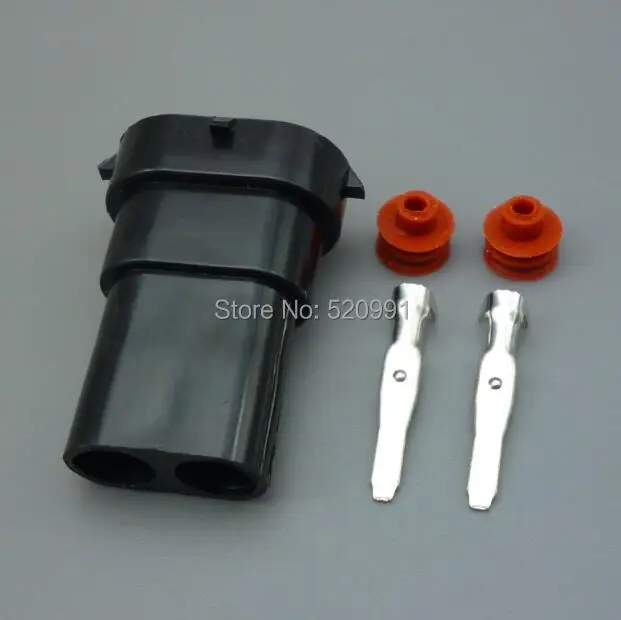 shhworldsea 2sets 2pin waterproof 9006 H11 9005 HB3 HB4 Headlight Fog Light Connector Plug Cable Socket Connector Repair Kit