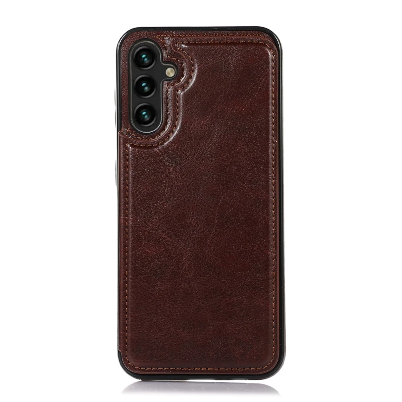 Wallet Double Button Flip Leather Case For Samsung Galaxy S25 Edge S24 Plus S23 S22 Ultra S21/S20 FE A16 A17 A26 A35 A36 A55 A56