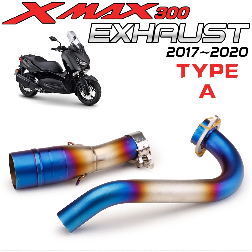 For X MAX 300 XMAX300 XMAX 250 XMAX250 2017 2018 2019 2020 2021 Middle Link Pipe full system Fit All 51mm Exhaust Muffler