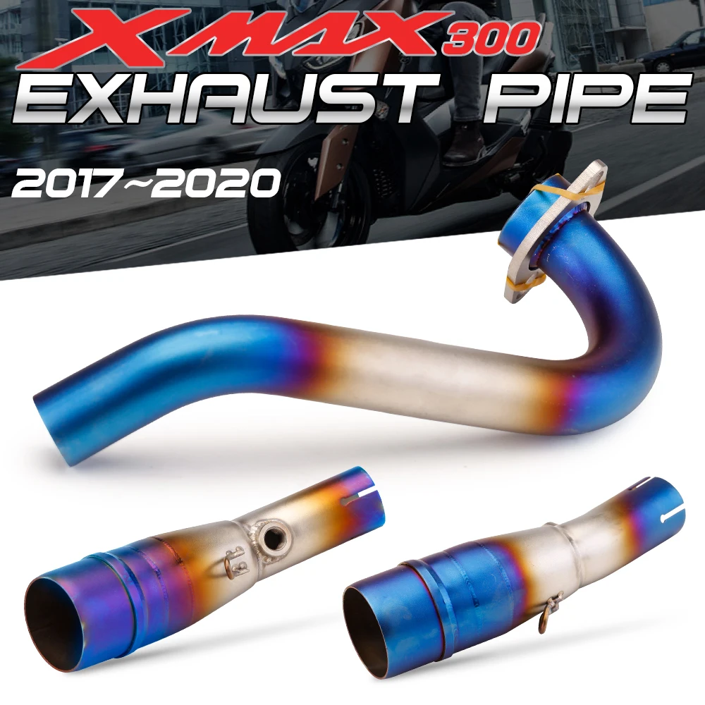For X MAX 300 XMAX300 XMAX 250 XMAX250 2017 2018 2019 2020 2021 Middle Link Pipe full system Fit All 51mm Exhaust Muffler