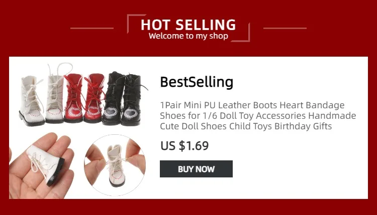 5.5cm Doll Toy Bright Leather Shoes for 1/6 Doll Toys Accessories Handmade Cute Doll Bandage Shoes Girls Gifts Doll Accessories