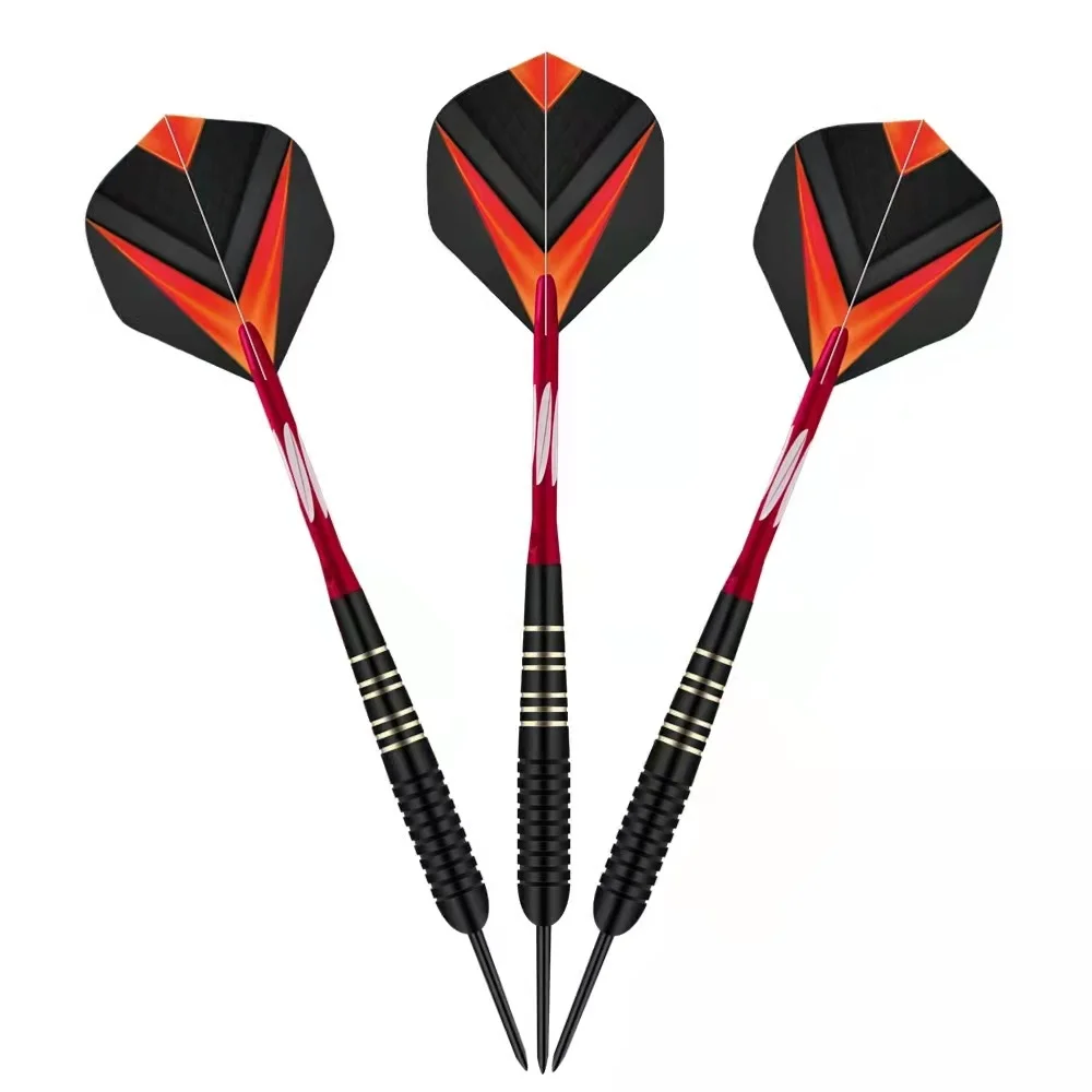 3pcs/set Professional Darts Free Carry Box 23g Total Length 16.5cm Black Golden Color Steel Tip Darts With Aluminum Shaft