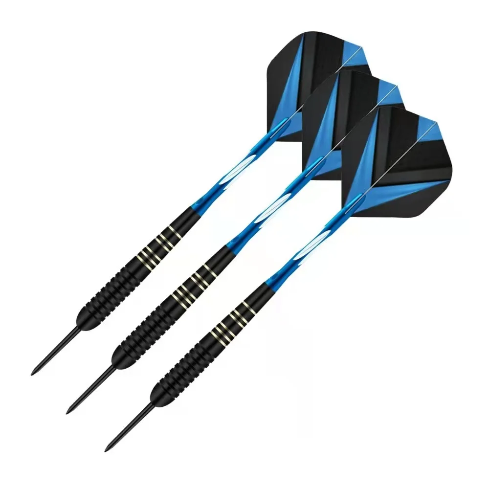 3pcs/set Professional Darts Free Carry Box 23g Total Length 16.5cm Black Golden Color Steel Tip Darts With Aluminum Shaft