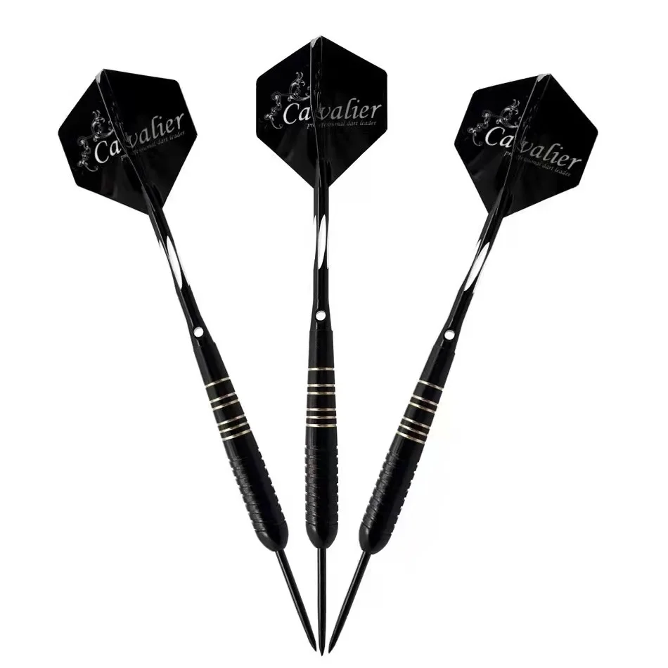 3pcs/set Professional Darts Free Carry Box 23g Total Length 16.5cm Black Golden Color Steel Tip Darts With Aluminum Shaft