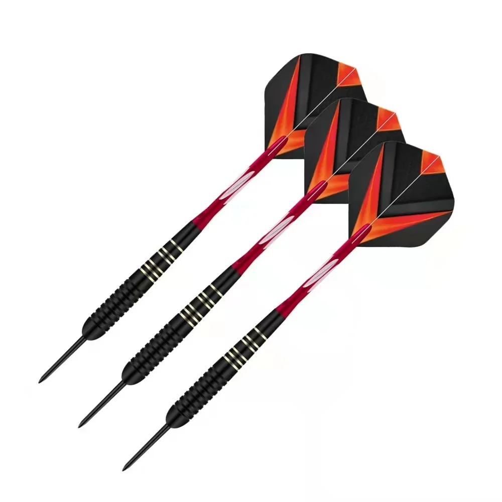 3pcs/set Professional Darts Free Carry Box 23g Total Length 16.5cm Black Golden Color Steel Tip Darts With Aluminum Shaft