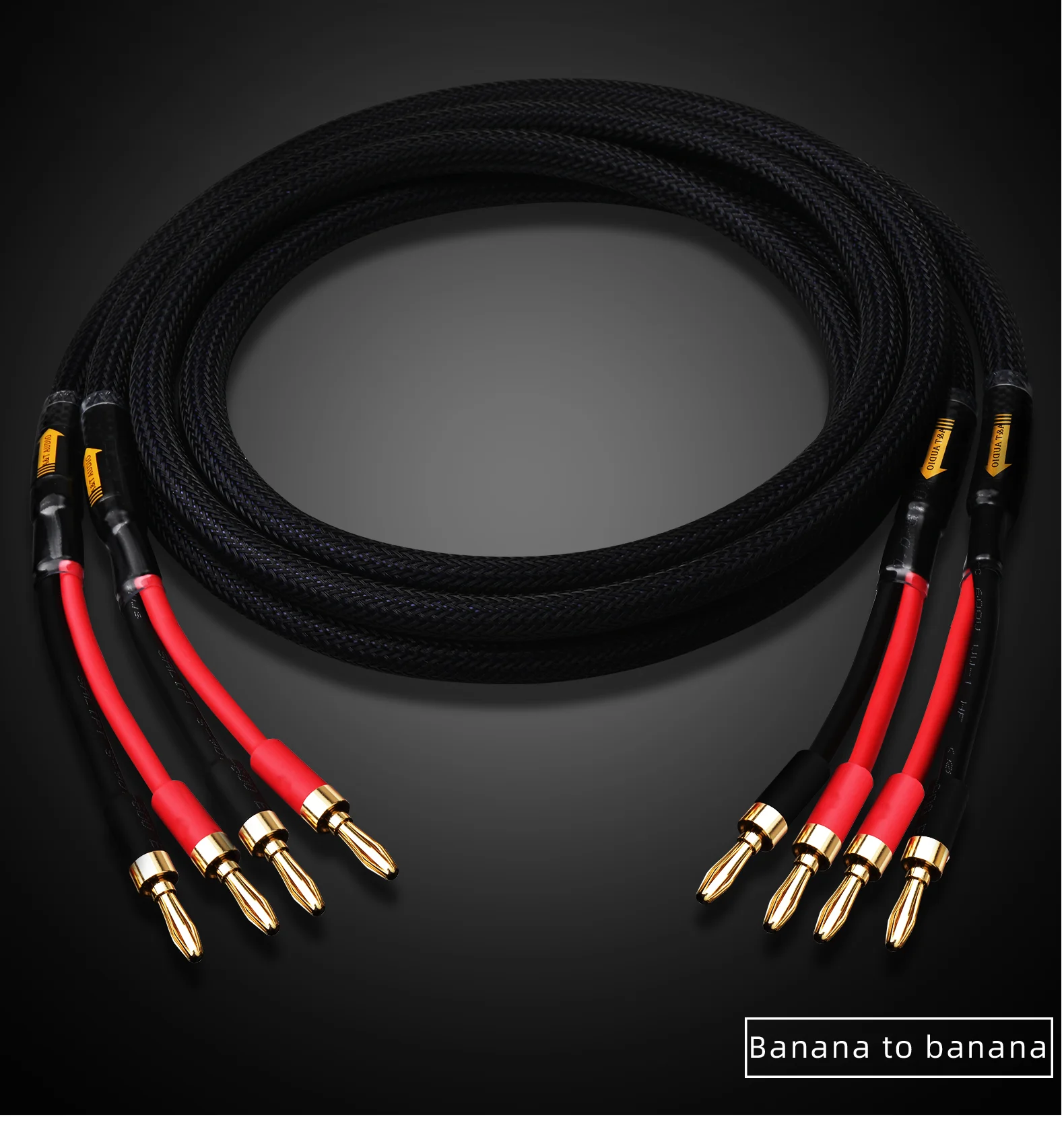 A Pair HIFI Speaker Cable Pure Copper with Silver-Plated Nerve Cable Main Speaker Surround Sound Connection Dedicated Cable