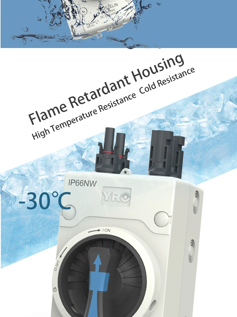 DC Isolator switch 4P 32A 1000V PV switch IP66 for Solar energy system inverter Outdoor Waterproof IP66 With TUV CE