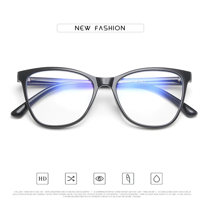 Rice Nail Frame Anti Blue Light Cat Eye Prescription Glasses For The Nearsighted TR90 Optical Spectacles 0 -0.5 -0.75 To -6.0