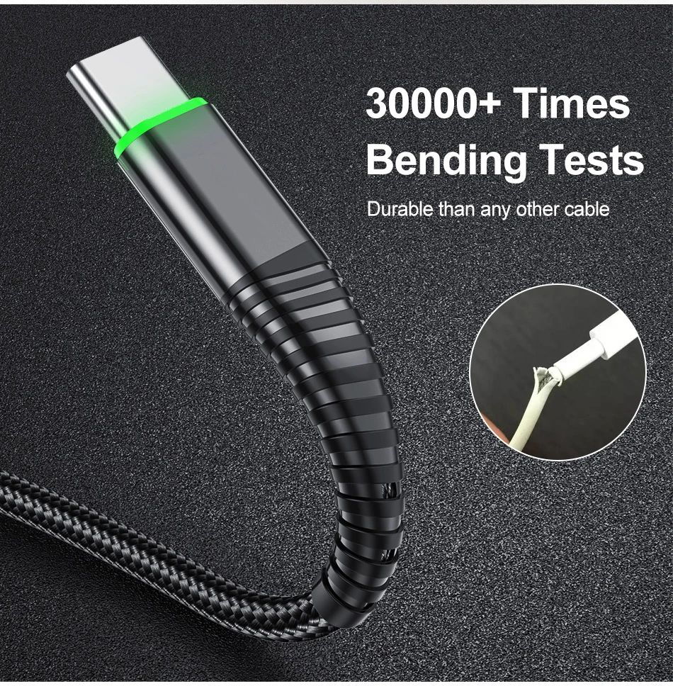 Lovebay 3A Type C Cable Micro USB For IPhone Fast Charge Cable For 13Pro Max Redmi Data Sync Charger Line 0.5/1/2m Charging Wire