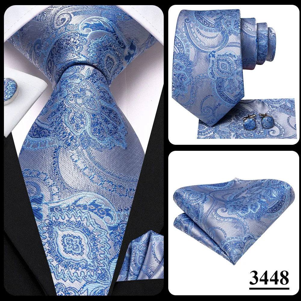 Hi-Tie Black Gold Orange Dot Paisley Wedding Tie For Men Handky Cufflink Fashion Design Tie For Men Business Party Dropship