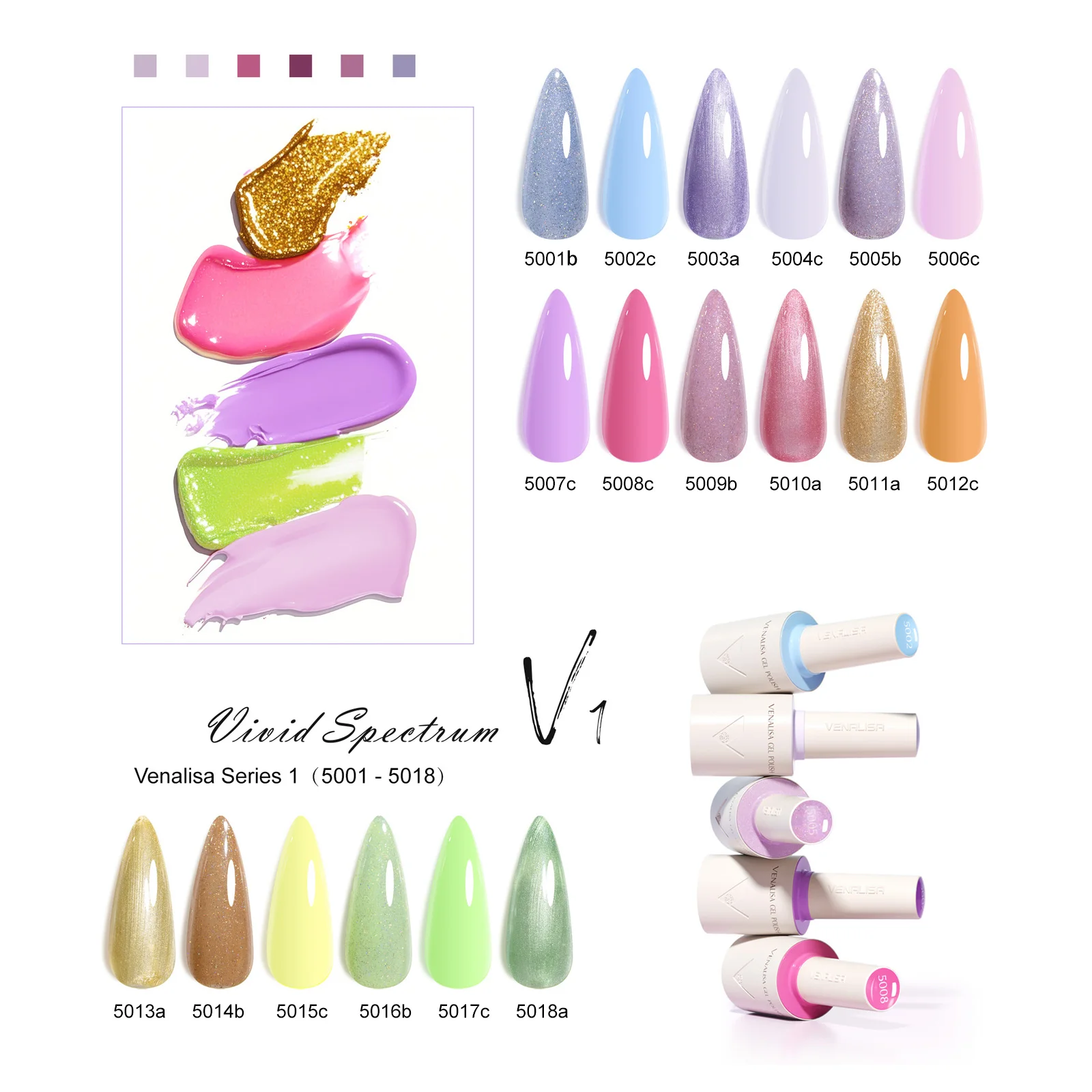 VENALISA Acrylic Gel 45g Jelly Pink Poly Nail Gel Nail Manicure Semi Permanent Extension Soak Off UV Constructin Gel French Gel