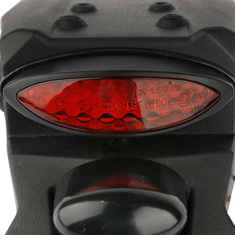 ABS Plastic Universal Motorcycle Rear Fender Mudguard LED Brake Tail Light