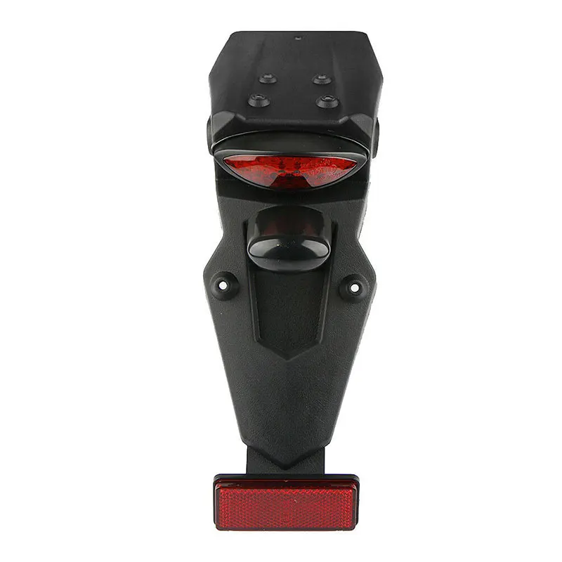ABS Plastic Universal Motorcycle Rear Fender Mudguard LED Brake Tail Light