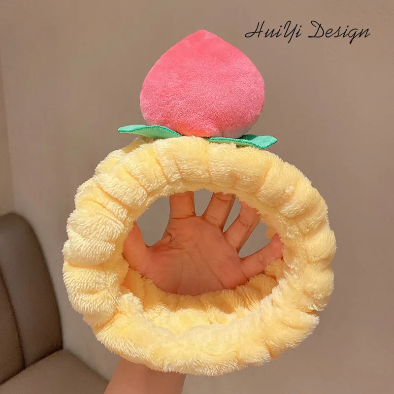 cute carrot Plush face wash hair band winter warm letter rabbit ear headbands fashion bow wide edge girl hair bands headdress
