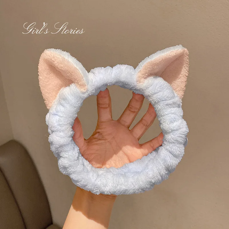 cute carrot Plush face wash hair band winter warm letter rabbit ear headbands fashion bow wide edge girl hair bands headdress