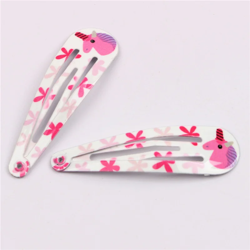 Girls Hair Accessories High-quality 10/20/30Pcs/Lot Printing Flower BB Hair Clip Paint Dripping Hairpins Colorful Kids Headdress