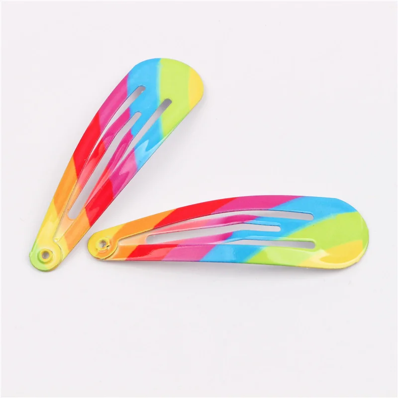 Girls Hair Accessories High-quality 10/20/30Pcs/Lot Printing Flower BB Hair Clip Paint Dripping Hairpins Colorful Kids Headdress
