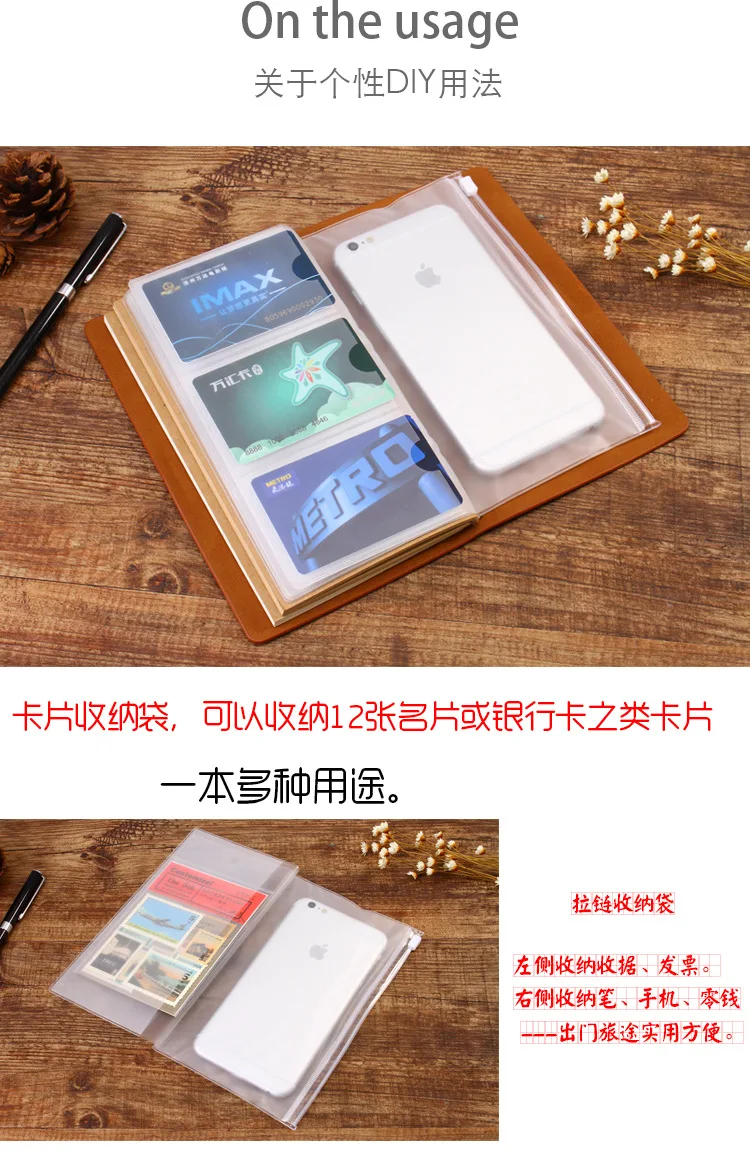 Korea Bandage Creative Handbook A6 Retro Portable Travel Notepad Diary Notebook