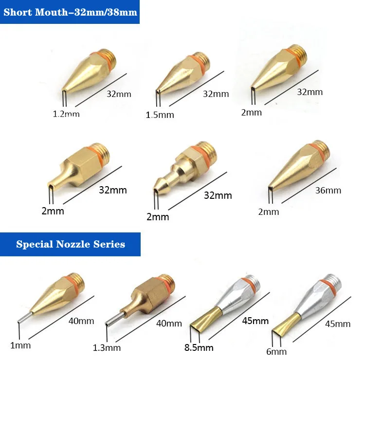 1Pcs Hot Melt Glue Gun Copper Anti-leakage Long Nozzle Large and Small Diameter Nozzle Hot Melt Glue Gun Nozzles