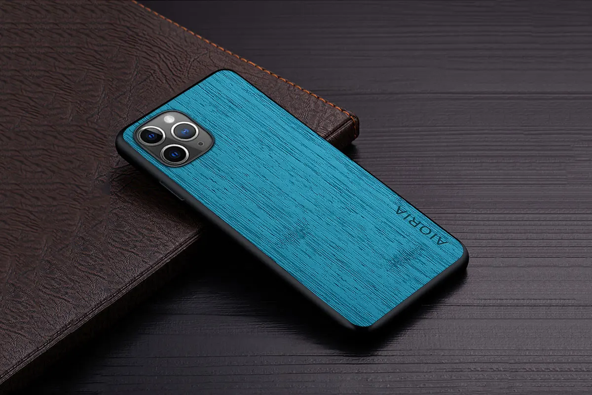 Case for iPhone 15 16 14 13 12 11 Pro Max Mini XR X XS Max Plus Funda Bamboo Wood Pattern Leather Cover Luxury Coque Case Capa
