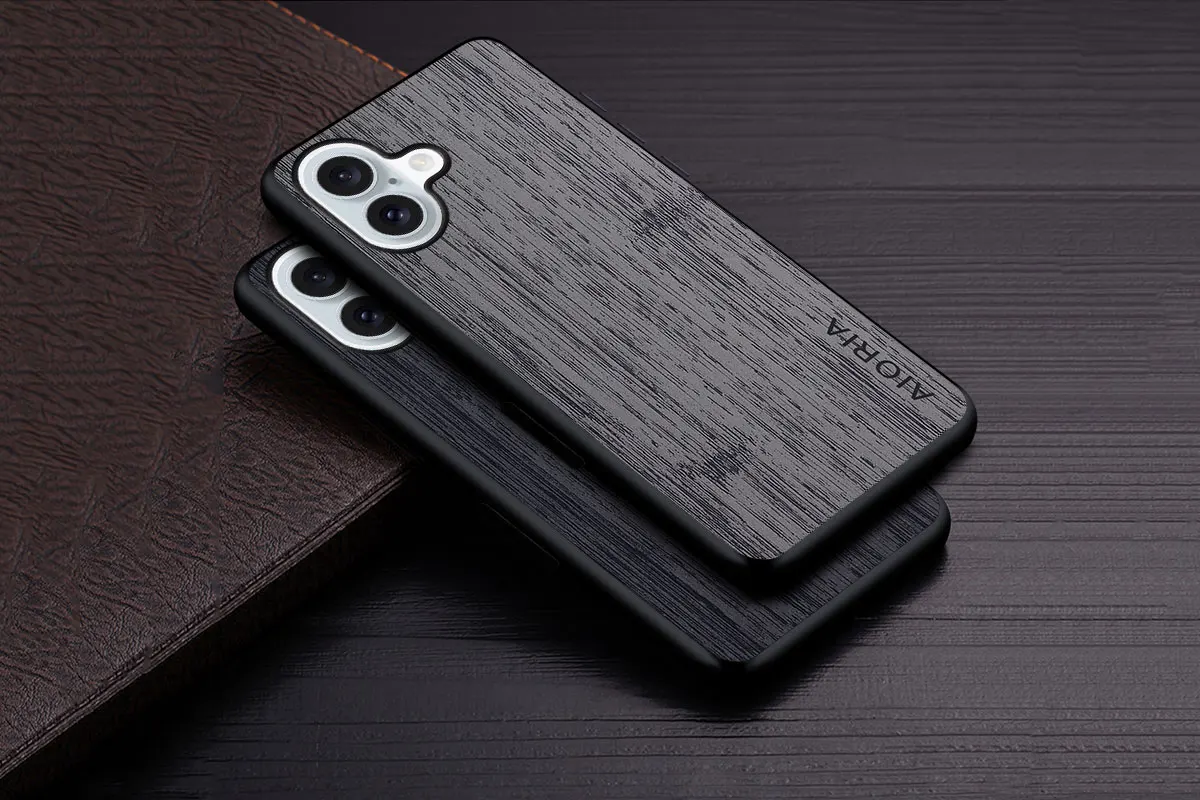 Case for iPhone 15 16 14 13 12 11 Pro Max Mini XR X XS Max Plus Funda Bamboo Wood Pattern Leather Cover Luxury Coque Case Capa