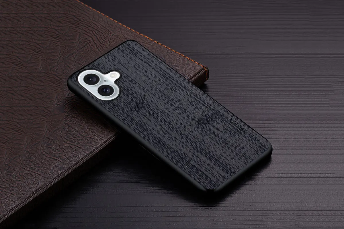 Case for iPhone 15 16 14 13 12 11 Pro Max Mini XR X XS Max Plus Funda Bamboo Wood Pattern Leather Cover Luxury Coque Case Capa