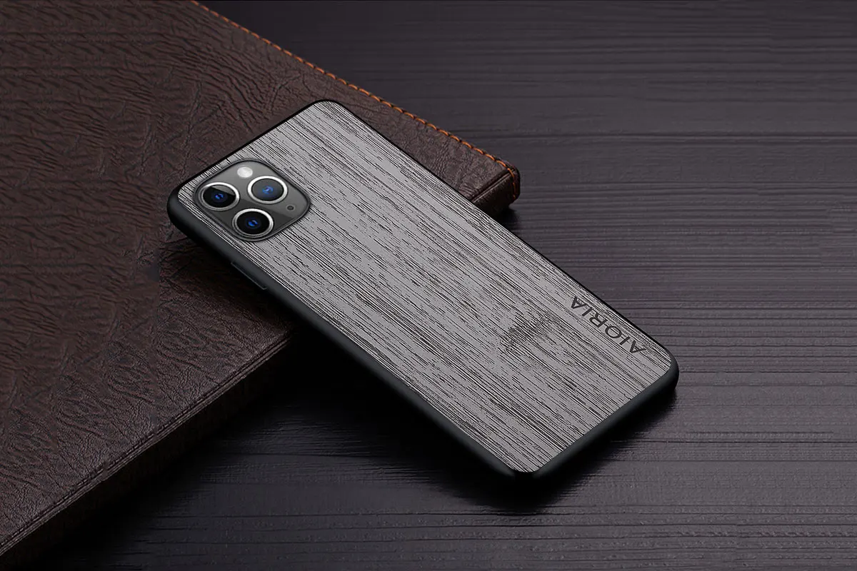 Case for iPhone 15 16 14 13 12 11 Pro Max Mini XR X XS Max Plus Funda Bamboo Wood Pattern Leather Cover Luxury Coque Case Capa