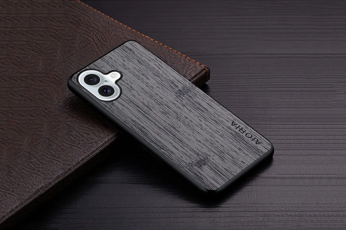 Case for iPhone 15 16 14 13 12 11 Pro Max Mini XR X XS Max Plus Funda Bamboo Wood Pattern Leather Cover Luxury Coque Case Capa