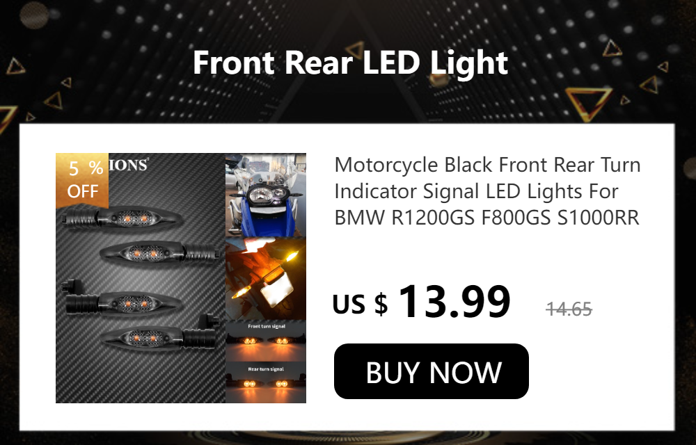 Motorcycle Front Rear Turn Indicator Signal LED Lights For BMW R 1200 GS ADVENTURE 2006-2013 K1200R K1300R F800S F800R F800GS