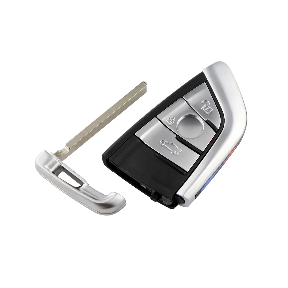 YIQIXIN Remote Smart Card Key 3/4 Buttons Shell Case For BMW 1 2 3 4 5 6 7 Series X1 X3 X5 X6 X5M X6M F Class Fob Insert Blade