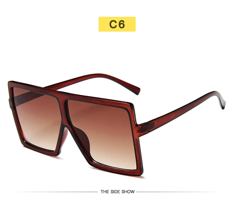 Sunglasses Square Women Sun Glasses Female Eyewear Eyeglasses Plastic Frame Clear Lens UV400 Shade Fashion Driving New