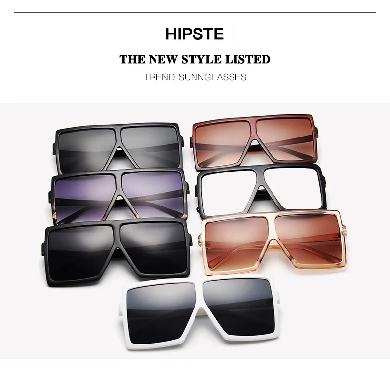 Sunglasses Square Women Sun Glasses Female Eyewear Eyeglasses Plastic Frame Clear Lens UV400 Shade Fashion Driving New
