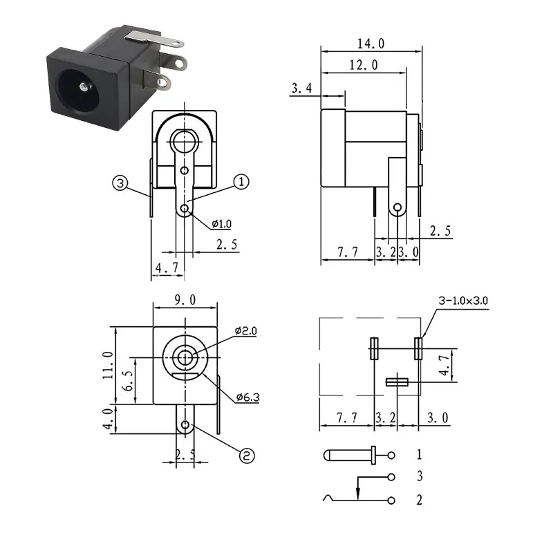 10Pcs 12V 5.5x2.1mm Plugs Jack DC Connectors 5.5*2.1mm DC Power Male Female Socket Nut Panel Mount DC Power Adapter Connector