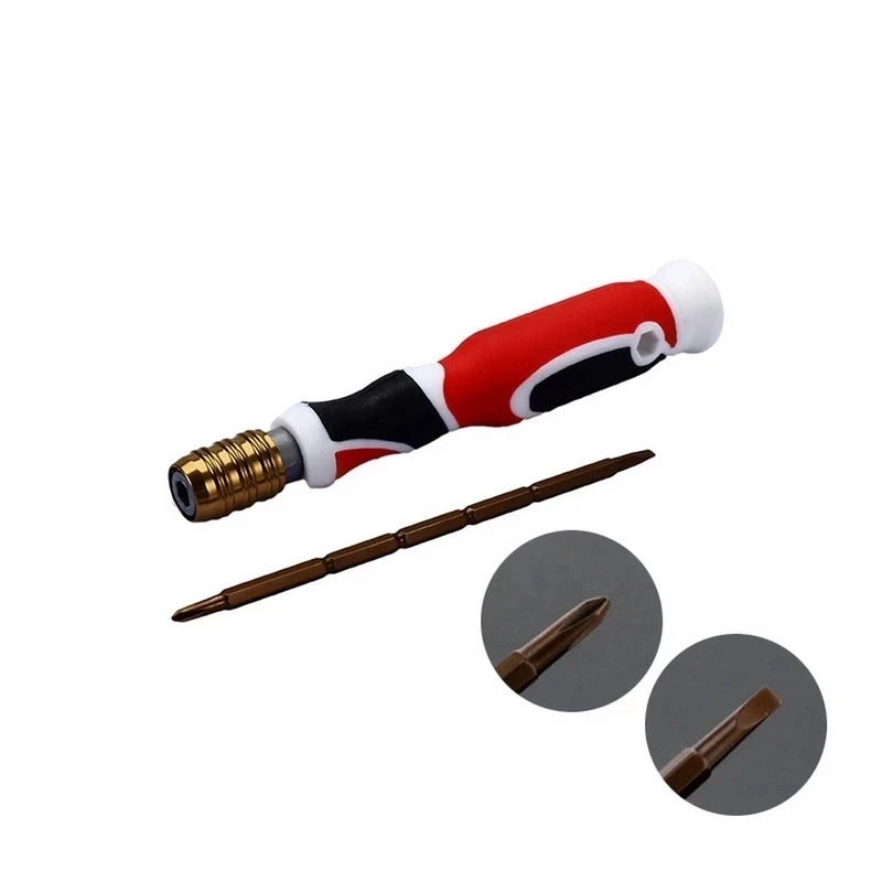 1pc 4mm Adjustable Dual Purpose Screwdriver With Phillips And Slotted Multifunctional Retractable Screwdriver For Office Home