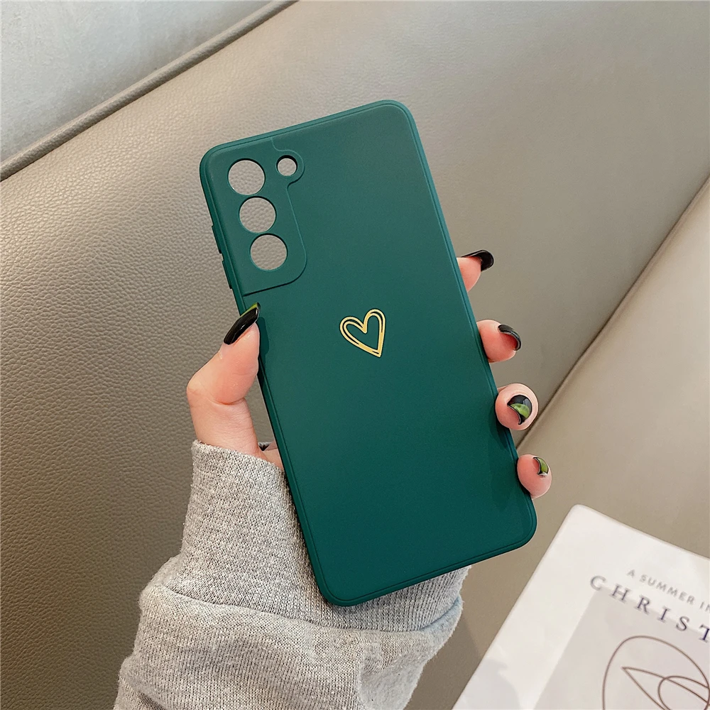 Cute Love Heart Phone Case For Samsung S25 S24 S23 S22 Ultra S20 FE S21 Plus Note 20 A53 A33 A13 A22 A52 A72 A42 A32 A12 Cover