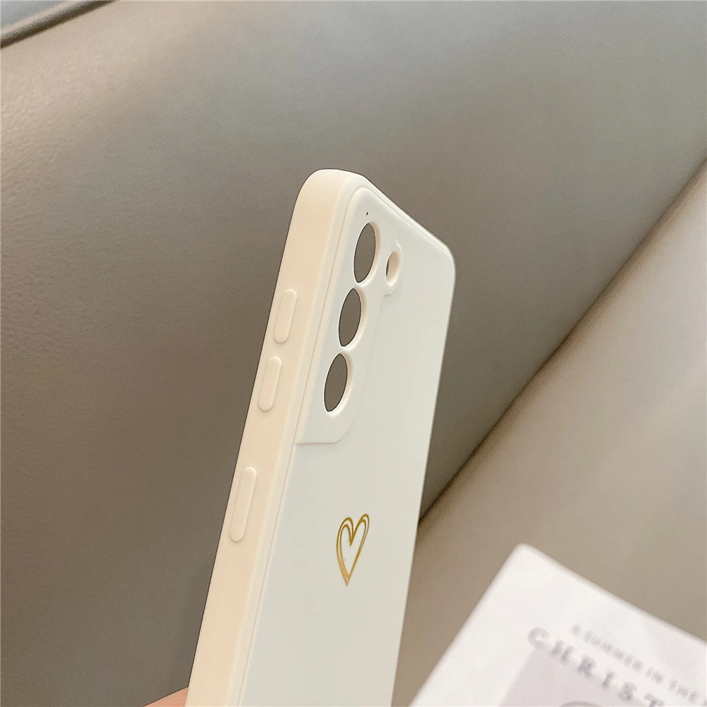 Cute Love Heart Phone Case For Samsung S25 S24 S23 S22 Ultra S20 FE S21 Plus Note 20 A53 A33 A13 A22 A52 A72 A42 A32 A12 Cover