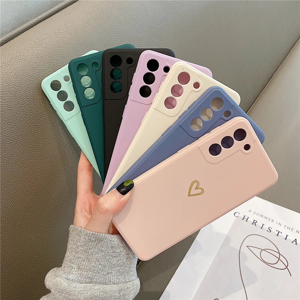 Cute Love Heart Phone Case For Samsung S25 S24 S23 S22 Ultra S20 FE S21 Plus Note 20 A53 A33 A13 A22 A52 A72 A42 A32 A12 Cover