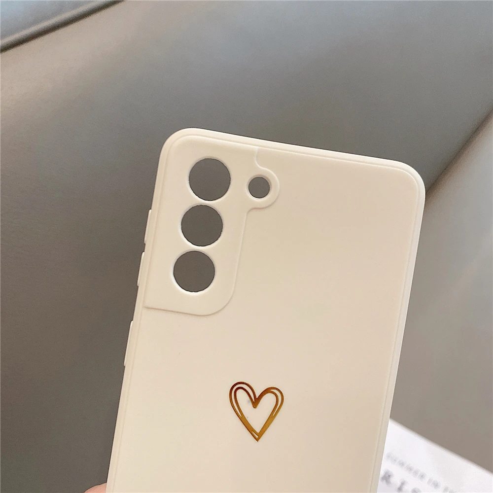 Cute Love Heart Phone Case For Samsung S25 S24 S23 S22 Ultra S20 FE S21 Plus Note 20 A53 A33 A13 A22 A52 A72 A42 A32 A12 Cover